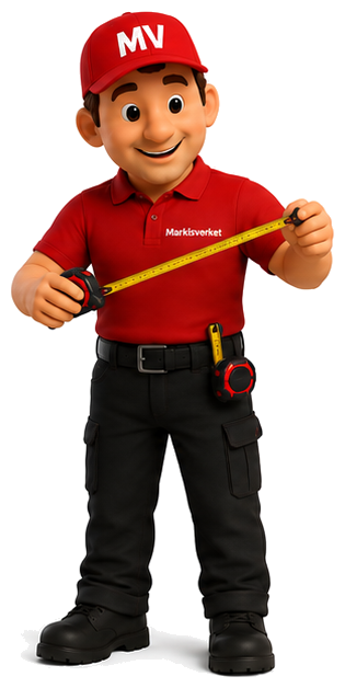 Mark från Markisverket med måttband